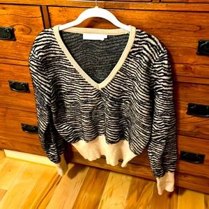 Tiger striped v neck sweater by ASTR - size L